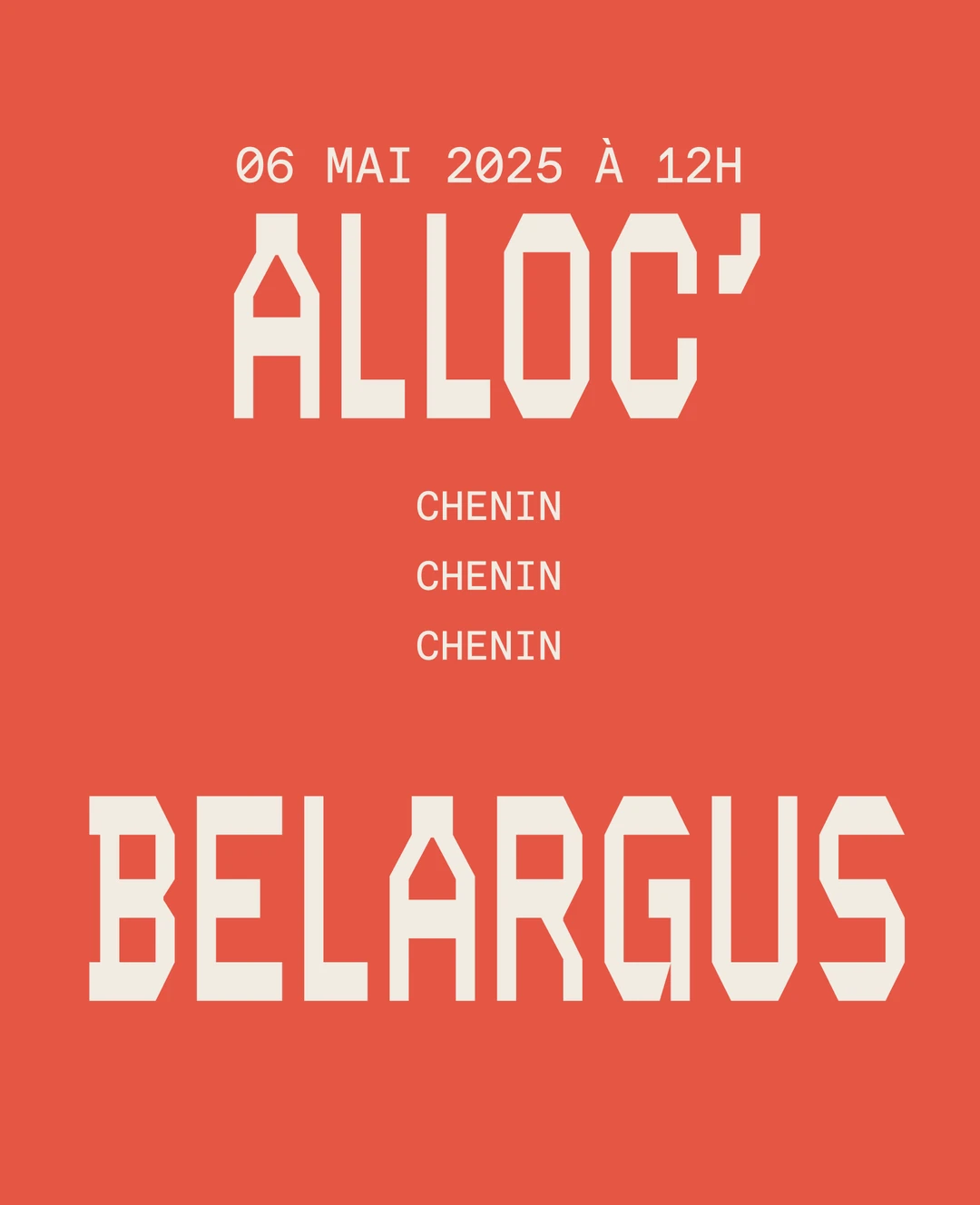 Visuel d'annonce de la Wyne Alloc' Belargus, mai 2025