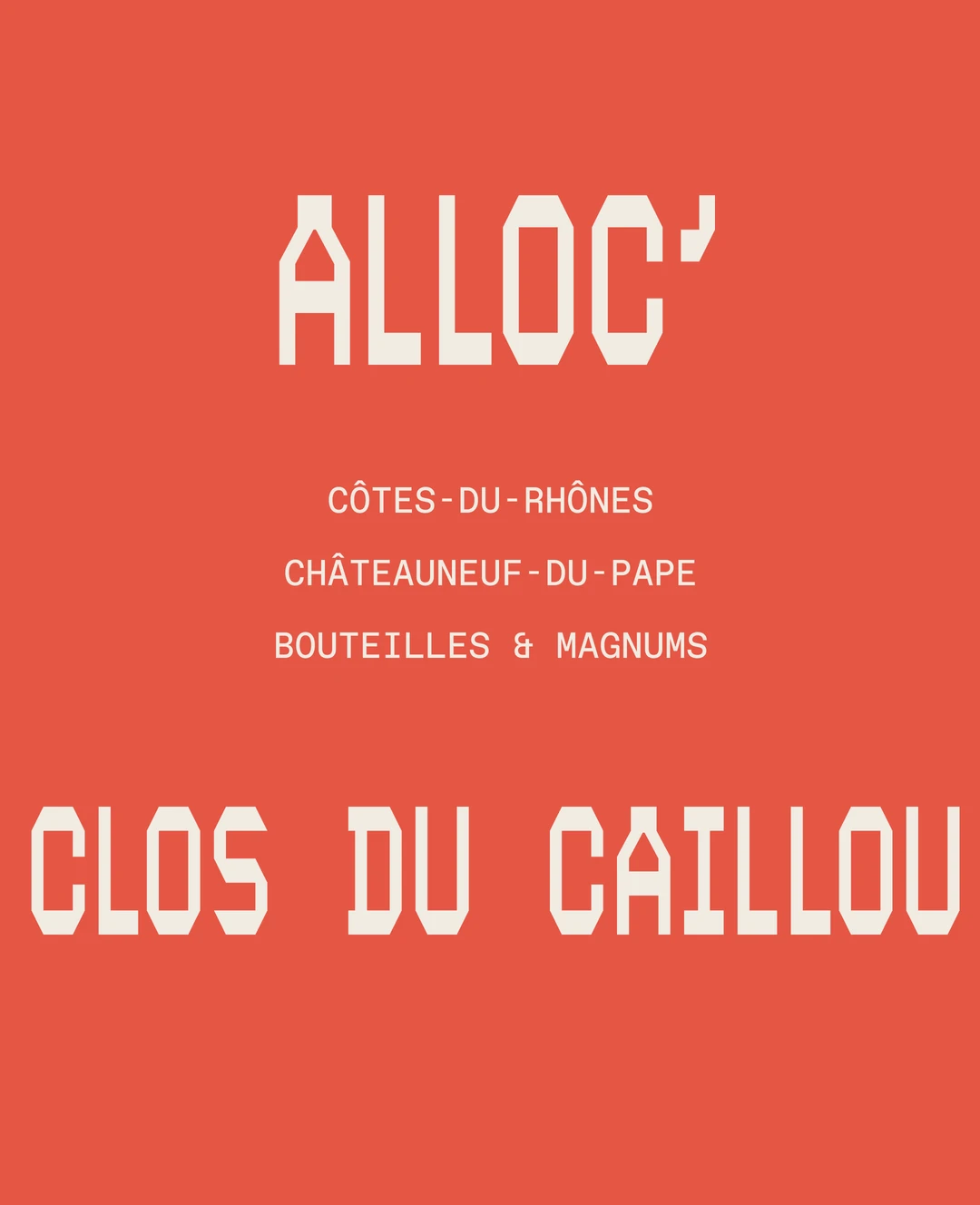 Visuel d'annonce de la Wyne Alloc' Clos du Caillou, mars 2026